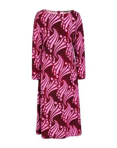 Maliparmi Malìparmi Woman Midi Dress Magenta Size 8 Polyester, Elastane In Purple