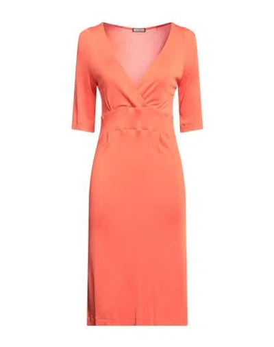 Maliparmi Malìparmi Woman Midi Dress Orange Size 8 Viscose