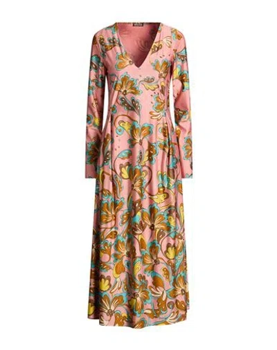 Maliparmi Malìparmi Woman Midi Dress Salmon Pink Size 6 Polyester, Elastane