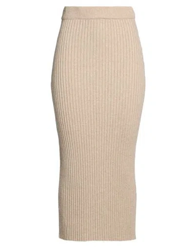 Maliparmi Malìparmi Woman Midi Skirt Beige Size S Viscose, Polyamide, Wool, Cashmere