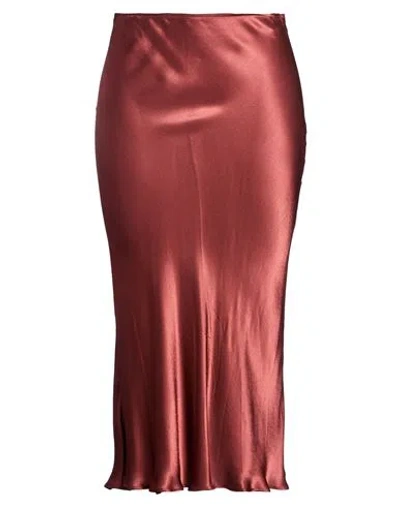 Maliparmi Malìparmi Woman Midi Skirt Brick Size 12 Viscose In Red