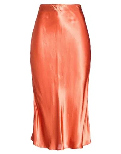 Maliparmi Malìparmi Woman Midi Skirt Rust Size 2 Viscose In Orange