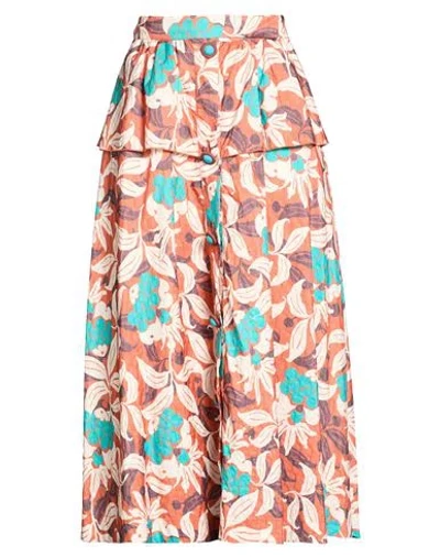 Maliparmi Malìparmi Woman Midi Skirt Rust Size 8 Polyester In Multi