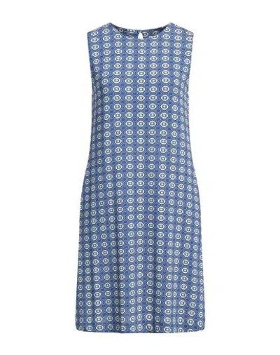 Maliparmi Malìparmi Woman Mini Dress Bright Blue Size 8 Viscose, Elastane