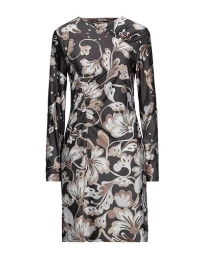 Maliparmi Malìparmi Woman Mini Dress Charcoal Size 10 Polyester, Elastane In Grey