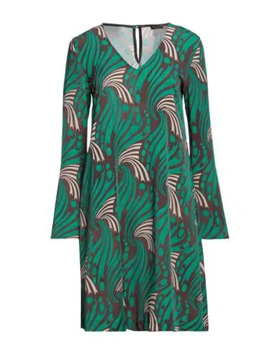 Maliparmi Malìparmi Woman Mini Dress Green Size 4 Polyester, Elastane