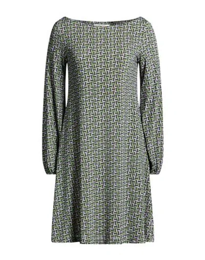 Maliparmi Malìparmi Woman Mini Dress Green Size 8 Viscose, Elastane