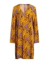 Maliparmi Malìparmi Woman Mini Dress Marigold Size 10 Polyester, Elastane In Multi