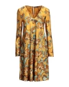 Maliparmi Malìparmi Woman Mini Dress Marigold Size 8 Polyester, Elastane In Yellow