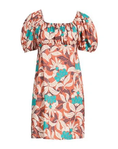Maliparmi Malìparmi Woman Mini Dress Orange Size 8 Polyester In Multi