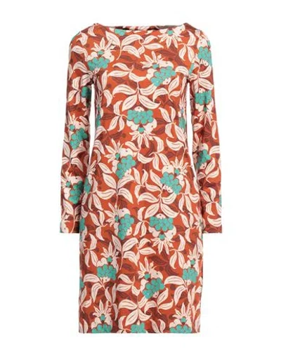 Maliparmi Malìparmi Woman Mini Dress Tan Size 10 Polyester, Elastane In Brown