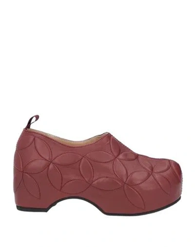 Maliparmi Malìparmi Woman Mules & Clogs Garnet Size 7 Leather In Red
