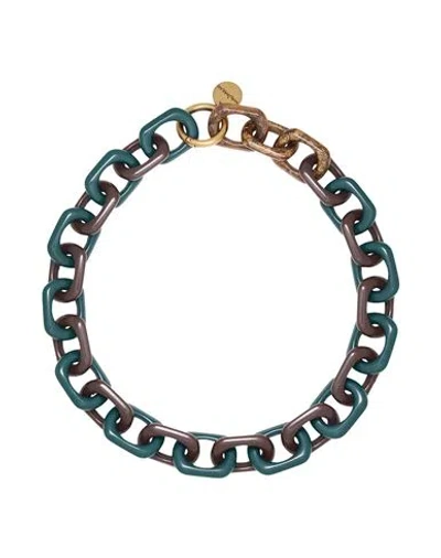 Maliparmi Malìparmi Woman Necklace Cocoa Size - Plastic In Brown