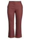 Maliparmi Malìparmi Woman Pants Brick Size 10 Cotton, Polyamide, Elastane In Red