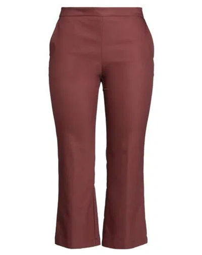Maliparmi Malìparmi Woman Pants Brick Size 10 Cotton, Polyamide, Elastane In Red