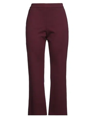 Maliparmi Malìparmi Woman Pants Burgundy Size 8 Viscose, Polyamide, Elastane In Red