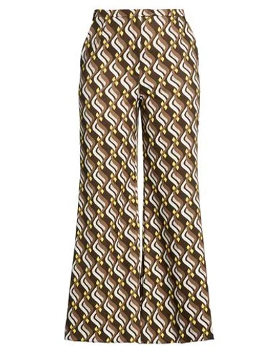 Maliparmi Malìparmi Woman Pants Chocolate Brown Size 10 Polyester, Elastane