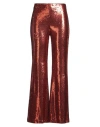 Maliparmi Malìparmi Woman Pants Copper Size 8 Polyester, Polyamide In Red