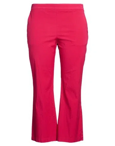 Maliparmi Malìparmi Woman Pants Fuchsia Size 12 Cotton, Elastane In Pink