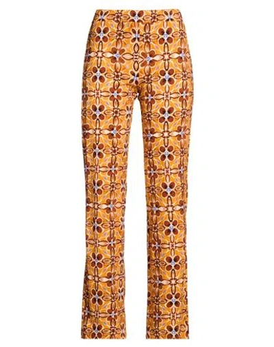 Maliparmi Malìparmi Woman Pants Orange Size 10 Polyamide, Elastane In Multi