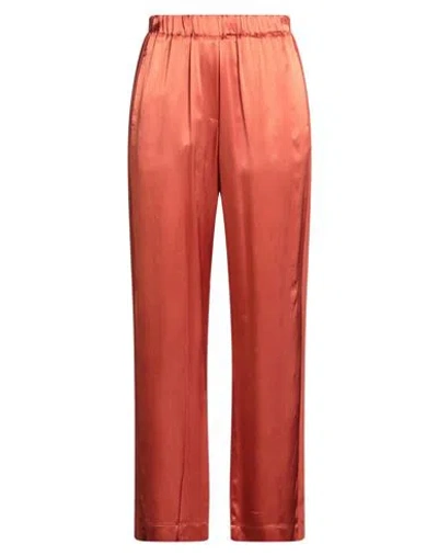 Maliparmi Malìparmi Woman Pants Rust Size 12 Viscose In Red