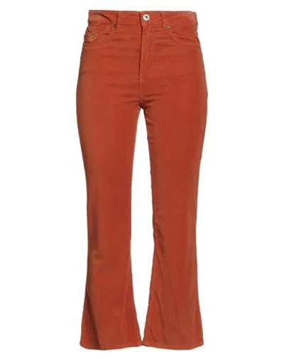 Maliparmi Malìparmi Woman Pants Rust Size 31 Cotton, Elastane In Red