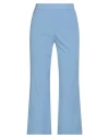 Maliparmi Malìparmi Woman Pants Sky Blue Size 2 Cotton, Elastane In Blue