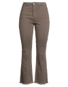 Maliparmi Malìparmi Woman Pants Taupe Size 28 Cotton, Elastane In Brown