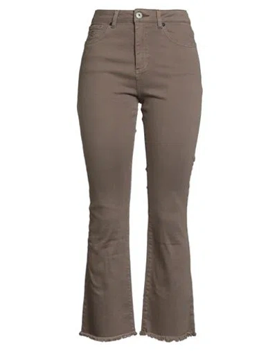 Maliparmi Malìparmi Woman Pants Taupe Size 28 Cotton, Elastane In Brown