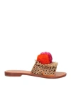 Maliparmi Malìparmi Woman Sandals Apricot Size 6 Textile Fibers In Orange