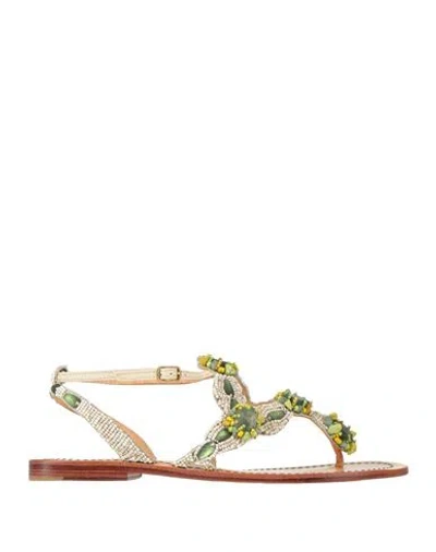 Maliparmi Malìparmi Woman Sandals Green Size 8 Leather