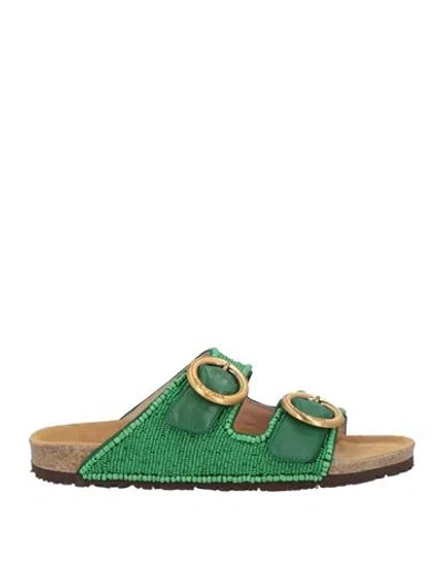 Maliparmi Malìparmi Woman Sandals Green Size 8 Textile Fibers