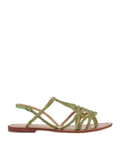 Maliparmi Malìparmi Woman Sandals Light Green Size 6 Textile Fibers