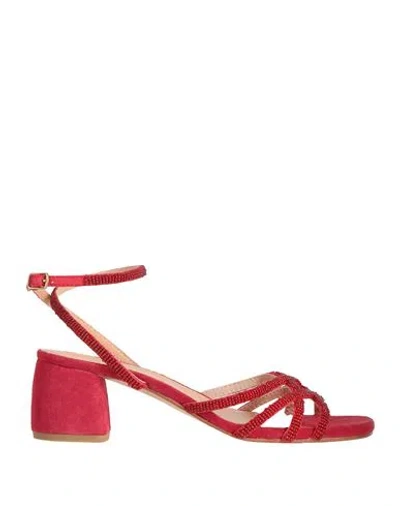 Maliparmi Malìparmi Woman Sandals Red Size 6 Leather