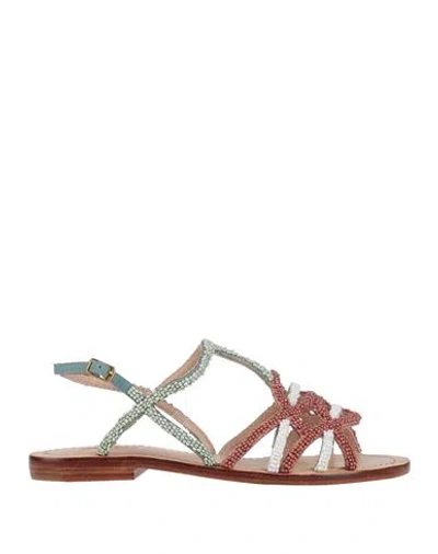 Maliparmi Malìparmi Woman Sandals Sage Green Size 6 Textile Fibers