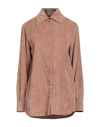 Maliparmi Malìparmi Woman Shirt Antique Rose Size 12 Polyester, Nylon, Elastane In Brown