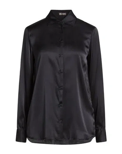 Maliparmi Malìparmi Woman Shirt Black Size 8 Silk, Elastane
