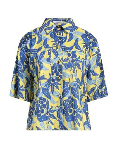 Maliparmi Malìparmi Woman Shirt Bright Blue Size 6 Polyester