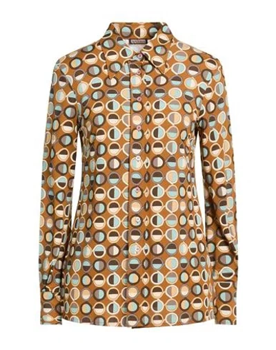 Maliparmi Malìparmi Woman Shirt Brown Size 8 Viscose, Elastane