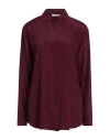 Maliparmi Malìparmi Woman Shirt Burgundy Size 6 Acetate, Silk