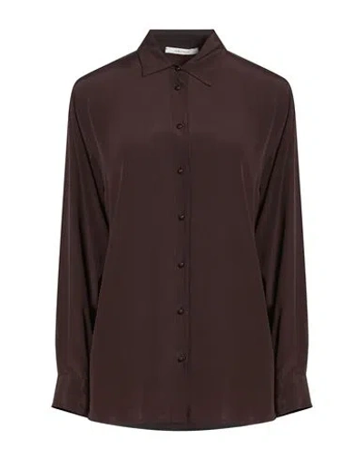 Maliparmi Malìparmi Woman Shirt Dark Brown Size 6 Acetate, Silk