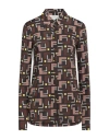 Maliparmi Malìparmi Woman Shirt Dark Brown Size 8 Viscose, Elastane In Brown