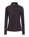 Maliparmi Malìparmi Woman Shirt Dark Purple Size 10 Polyamide, Elastane