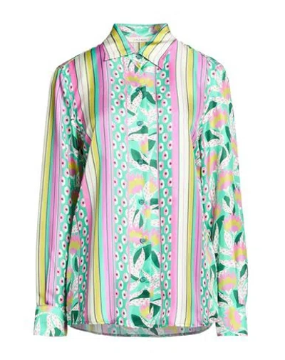 Maliparmi Malìparmi Woman Shirt Emerald Green Size 10 Silk In Multi