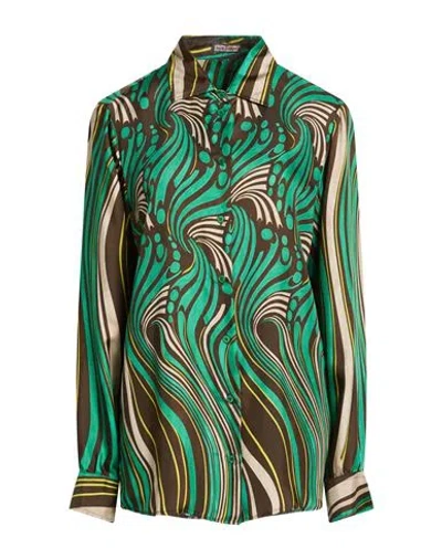 Maliparmi Malìparmi Woman Shirt Green Size 12 Silk