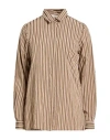 Maliparmi Malìparmi Woman Shirt Light Brown Size 10 Viscose, Polyamide In Brown