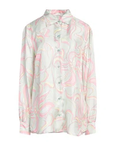 Maliparmi Malìparmi Woman Shirt Light Green Size 10 Silk In Pink