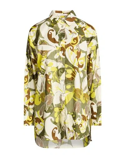 Maliparmi Malìparmi Woman Shirt Military Green Size 4 Cotton In Yellow