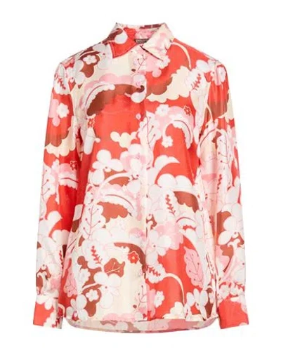 Maliparmi Malìparmi Woman Shirt Red Size 6 Silk In Multi