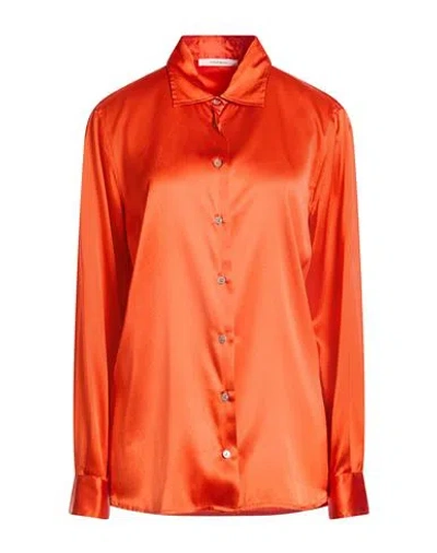 Maliparmi Malìparmi Woman Shirt Tomato Red Size 10 Silk, Elastane In Orange